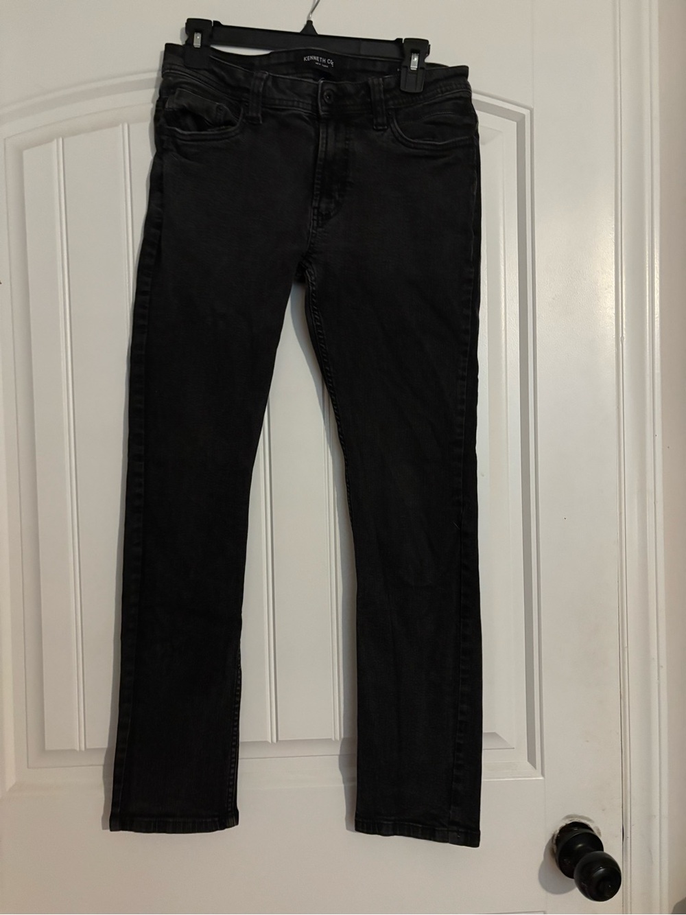 Kenneth Cole Men's Black Slim Straight Jeans